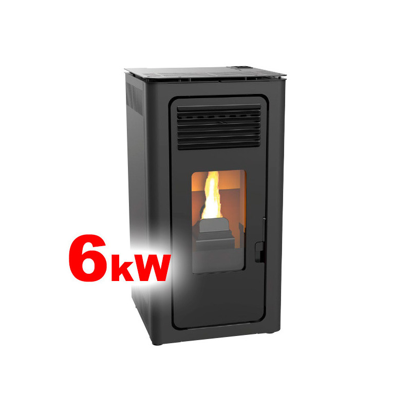Estufas de pellets Audax 6 kW aire negras calientan hasta 160 m3