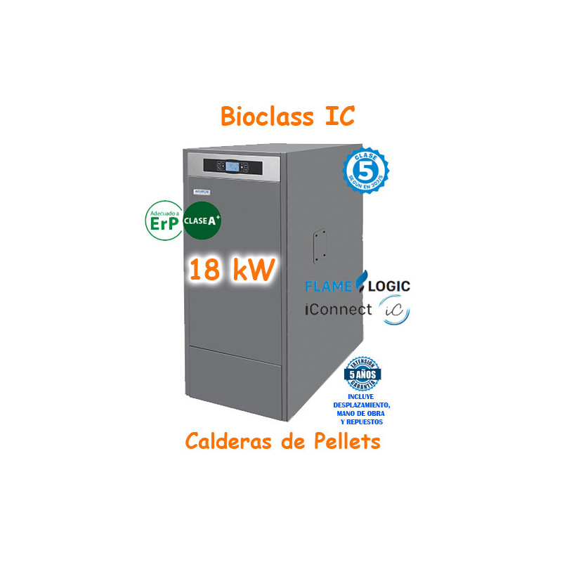 Calderas de Pellets BioClass IC 18 kW. con WIFI DomusaTeknik