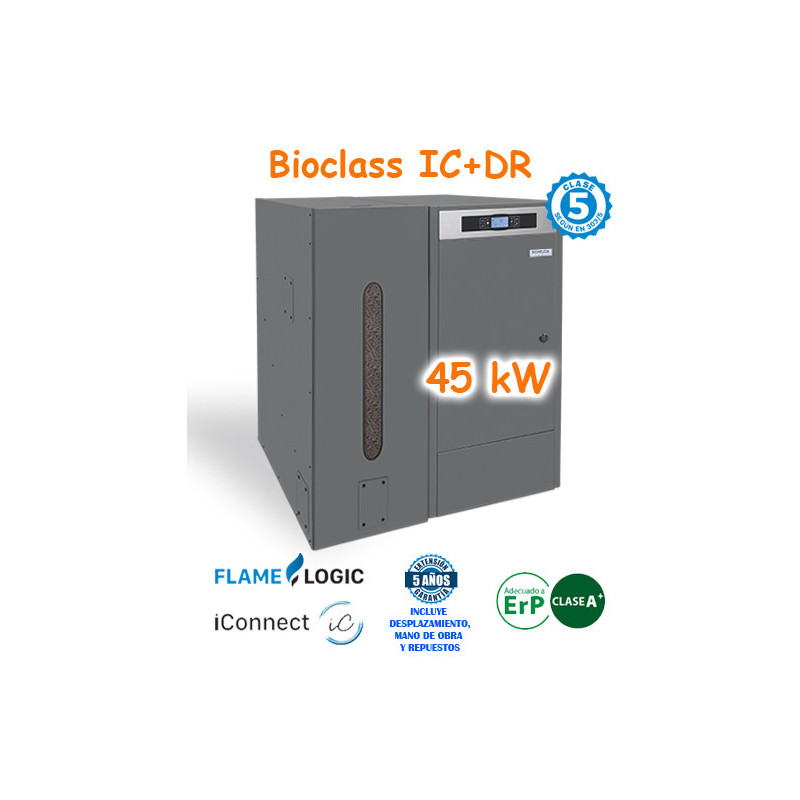Calderas de Pellets BioClass IC 35 kW. con Depósito TBIO000155 Domusa