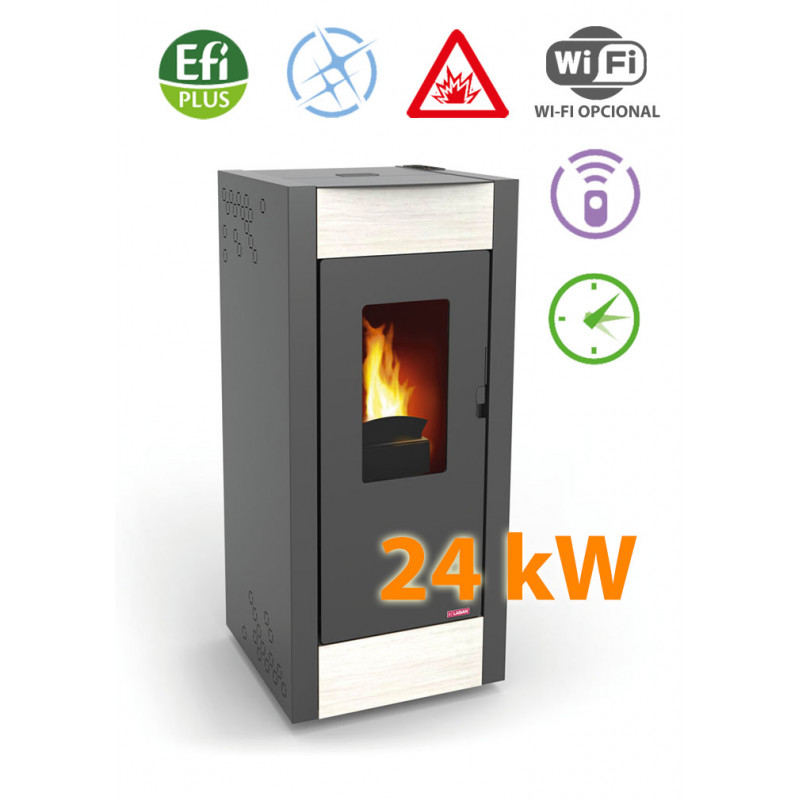 Estufas de pellets aire 10 kW con limpieza automática Erta Evo Lasian